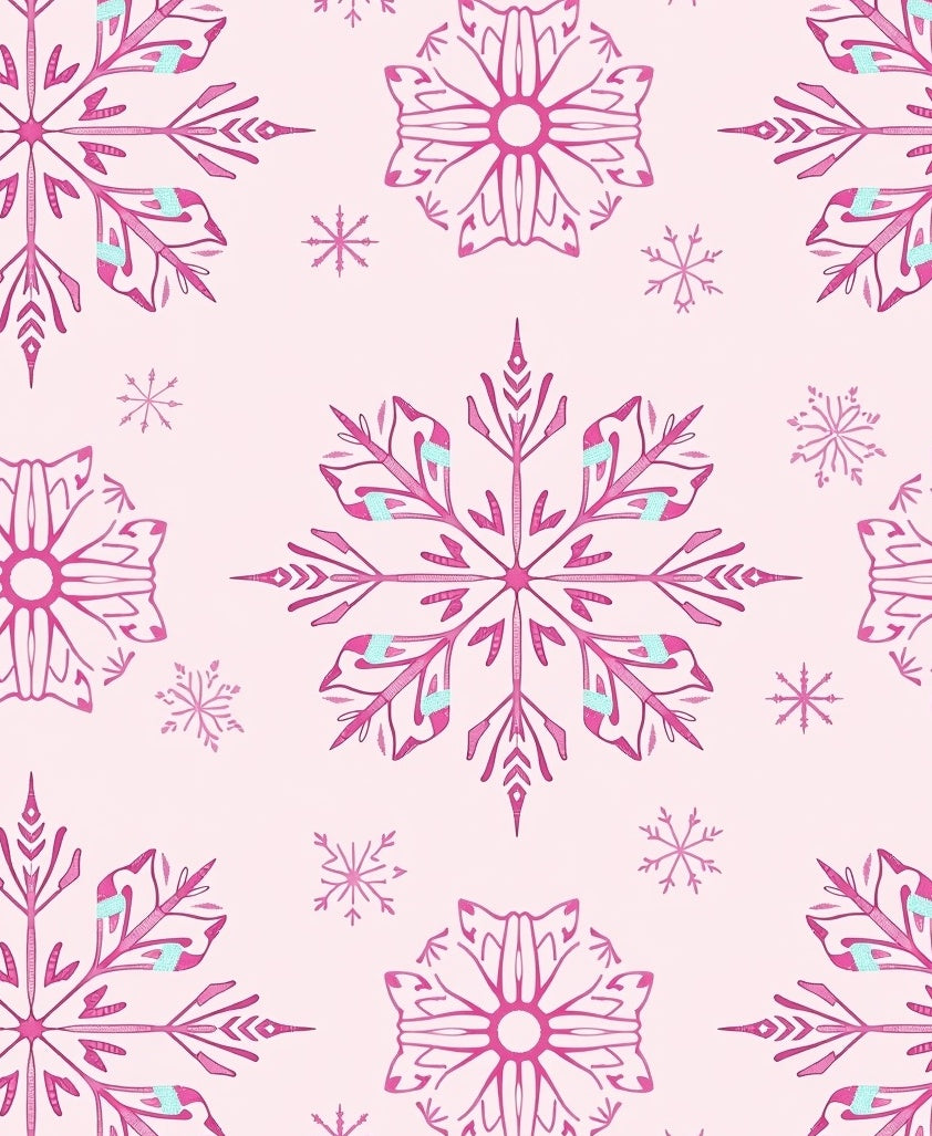 Pink Snowflake Winter Wonder Rug
