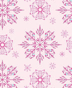 Pink Snowflake Winter Wonder Rug