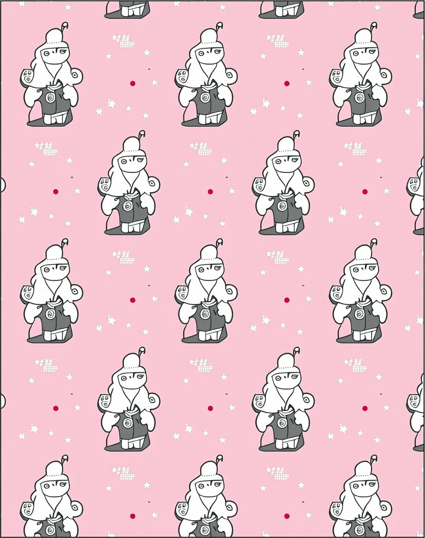 Pink Character Star Clusters Rug