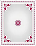 Crimson Heart Corner Radiant Centerpiece Rug