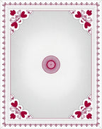 Crimson Heart Corner Radiant Centerpiece Rug