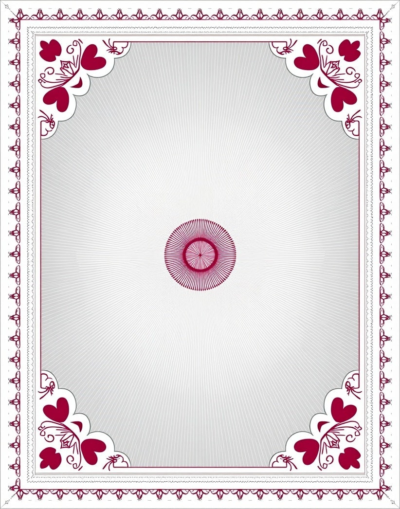 Crimson Heart Corner Radiant Centerpiece Rug