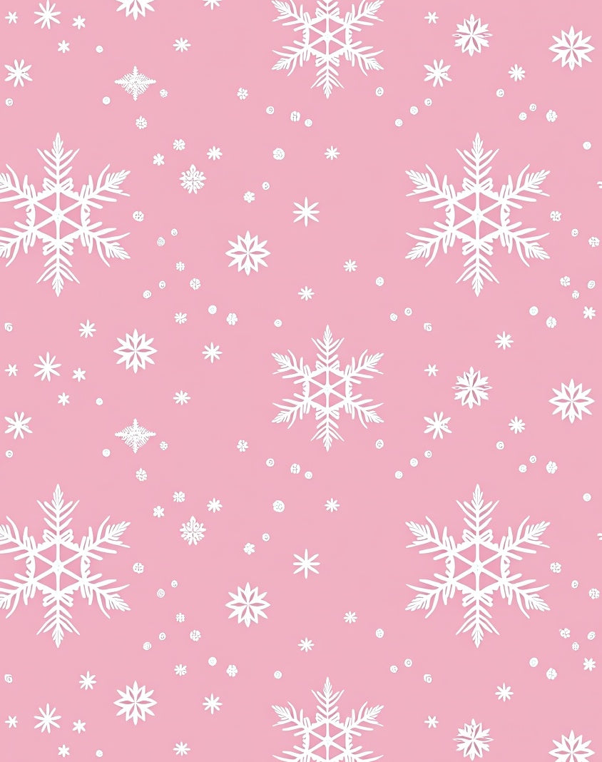 Sweet Pink Snowflake Cluster Rug