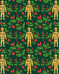 Golden Soldier Red Floral Garland Rug