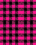 Vibrant Pink Black Gingham Checkered Rug