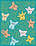 Joyful Starfish Teal Swirls Rug