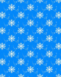 White Snowflakes on Blue Background Rug