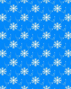 White Snowflakes on Blue Background Rug