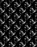 White Banana Peel Scatter Black Rug