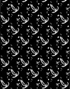 White Banana Peel Scatter Black Rug