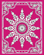 Vibrant Magenta Floral Sunburst Rug