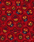 Spooky Red Jack O Lantern Halloween Rug