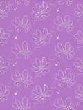 Lilac White Floral Sketch Repeats Rug