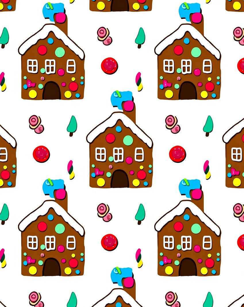Whimsical Gingerbread House Holiday Celebration Rug