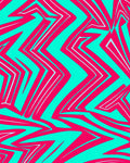 Vibrant Teal Electric Zigzag Rug