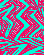 Vibrant Teal Electric Zigzag Rug