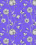 Purple Meadow Floral Outline Rug