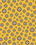 Golden Yellow Snowflake Medallion Rug