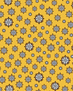 Golden Yellow Snowflake Medallion Rug
