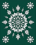 Winter White Snowflake Mandala Rug