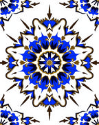 Azure Royal Medallion Arrangement Rug