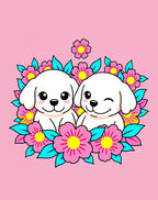 Sweet Puppies Pink Floral Bloom Rug