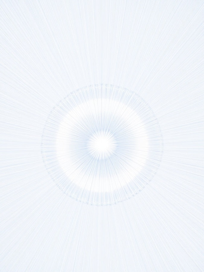 Soft White Light Burst Rug
