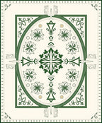Emerald Green Floral Medallion Symmetry Rug