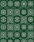 Emerald Ivory Snowflake Medallion Repeat Rug