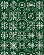 Emerald Ivory Snowflake Medallion Repeat Rug
