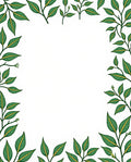 Lush Green Leafy Vine Border Rug