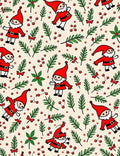 Whimsical Red Gnome Holiday Scatter Rug