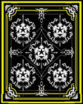 Bold Yellow Black Starburst Adornment Rug