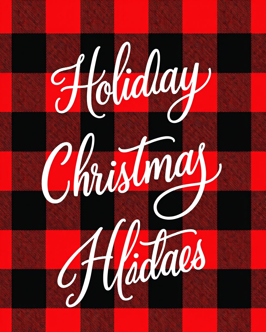 Red Black Buffalo Plaid Holiday Accent Rug