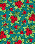 Radiant Red Berry Bright Leaf Scatter Rug