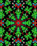 Vibrant Festive Floral Medallion Rug