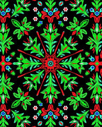 Vibrant Festive Floral Medallion Rug