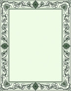 Elegant Black Outline Floral Border Rug