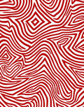 Bold Red Wavy Stripe Rug