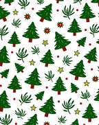 Green Christmas Tree Star Scatter Rug