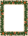 Festive Green Pine Garland Ornaments Rug