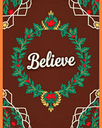 Festive Red Holly Laurel Wreath Rug