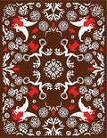 Organic Crimson White Paisley Medallion Rug