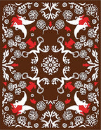Organic Crimson White Paisley Medallion Rug