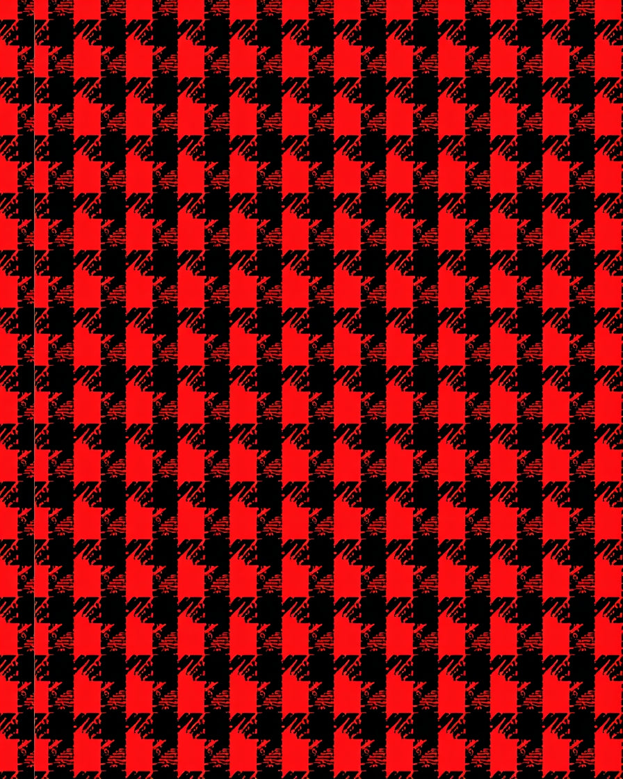 Classic Red Black Houndstooth Weave Rug