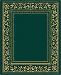 Deep Emerald Vine Border Rug