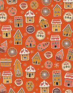 Sweet Gingerbread Houses Festive All Over Rug