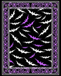 Whimsical Lavender Bat Garden Accent Rug