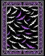 Whimsical Lavender Bat Garden Accent Rug