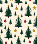 Green Trees Gold Star Ornaments Rug